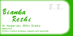 bianka rethi business card
